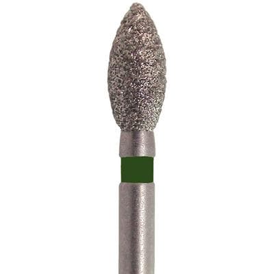 Meisinger Single-Use Sterile Diamond Burs, FG, Pointed Football, #1923C, 2.3 mm, Coarse, Green, 25/Pk thumbnail 16
