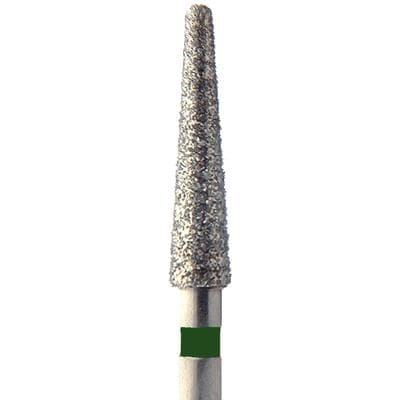 Meisinger Singles Disposable Diamond Bur, Friction Grip, Round End Taper, 1116.10C, 1.6 mm Head, Coarse, Green, 25/Pk thumbnail 16