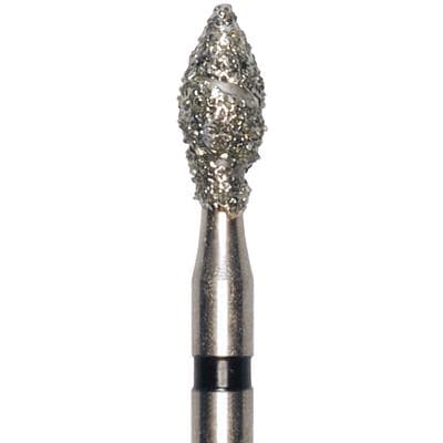 Meisinger Singles Disposable Diamond Bur, Spiral Football, FG, Coarse (Green), 2.3mm, #8923C, 25/Pack thumbnail 6