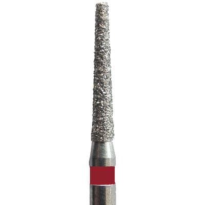 Meisinger FG Single-Use Diamond Bur, Flat-End Tapered, Fine (Red), 1.6mm, #0916.8F, 25/Pack thumbnail 5