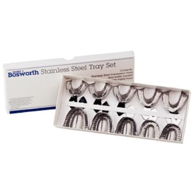 Bosworth Stainless Steel Edentulous Perforated Full-Arch Impression Trays, Set of 8 (4 Upper / 4 Lower), #1-#8, 0921307 thumbnail 8