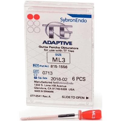 Kerr TF Adaptive Gutta Percha Obturators, ML3, Medium/Large, Red, 6/Pkg, 815-1556 thumbnail 4