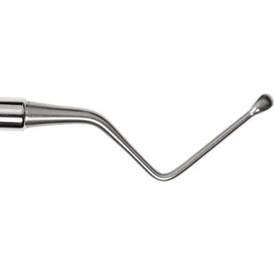 Nordent Surgical Curette, Double-Ended, Miller #10 (Small), DuraLite® Round Handle, Stainless Steel thumbnail 3