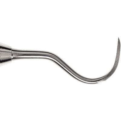 Nordent Sickle Scaler #1/U15 (U15/30), Jacquette/Towner, Anterior, Double-Ended, Standard Round Handle, Stainless Steel, RSCJ1-U15 thumbnail 3