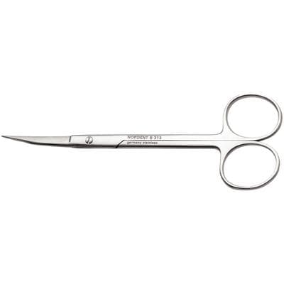 Nordent Goldman-Fox #313 Surgical Scissors, Curved, One Serrated Blade, 5" (130 mm), Stainless Steel, 1/Pk thumbnail 7