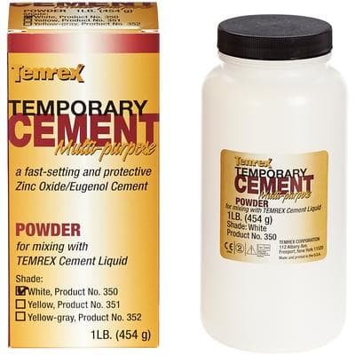 Temrex Zinc Oxide Eugenol Temporary Cement Powder, White, 1 lb (350) thumbnail 18