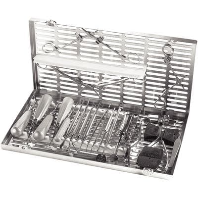Hu-Friedy IMS Signature Series Oral Surgery Cassette, Gray, 8" x 14.5" x 1.25", Holds 12 Instruments + 4 Elevators + 3 Hinged Instruments, IMSOSGRY thumbnail 8