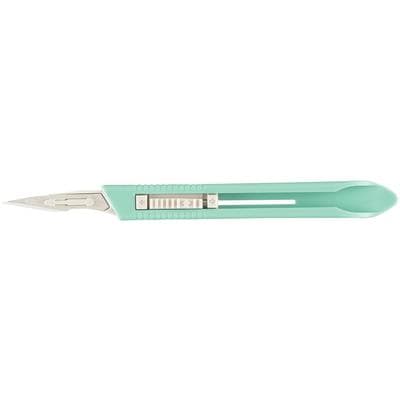 #11 Disposable Safety Scalpel, Sterile, Retractable Stainless Steel Blade, Green Handle, 10/Box, 4-511 thumbnail 13