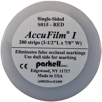 AccuFilm I Single-Sided Articulating Film, Pre-Cut Strips, Red, 21 Microns, 3-1/2" x 7/8", 280/Pk, S015 thumbnail 16
