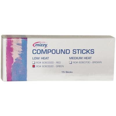 Mizzy Impression Compound Sticks, Green, Low Heat, 4.5 oz, 15/Pk, 6060500 thumbnail 11