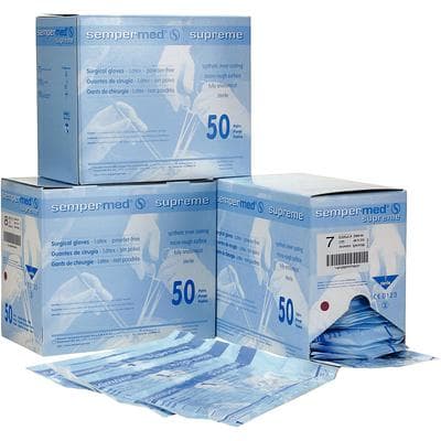 Sempermed Supreme Latex Surgical Gloves, Sterile, Powder Free, Size 5.5, 50 Pair/Box thumbnail 5