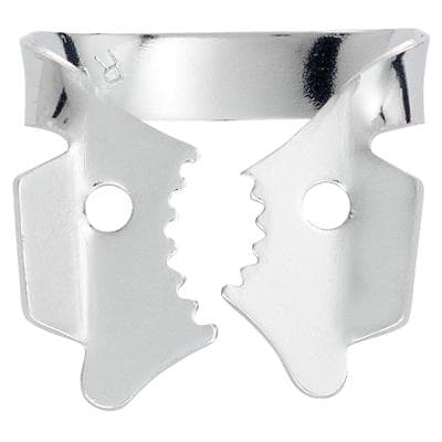 Hygenic Rubber Dam Clamp, #13A, Winged, Gloss Finish, Serrated Jaw, Upper Right Molar, 1/Pk, H02705 thumbnail 16
