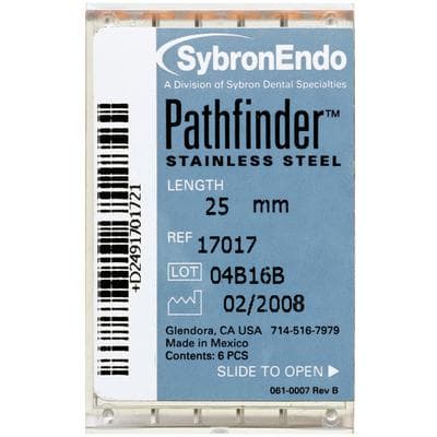 Kerr Pathfinder Stainless Steel Endo Hand Files, 25 mm, Minimal Taper, Approx. Size #7, 6/Pkg, 17017 thumbnail 22