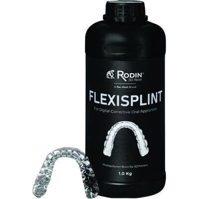 Rodin FlexiSplint 3D Printing Resin, Soft, Translucent, 1 kg Bottle, #23866 thumbnail 9