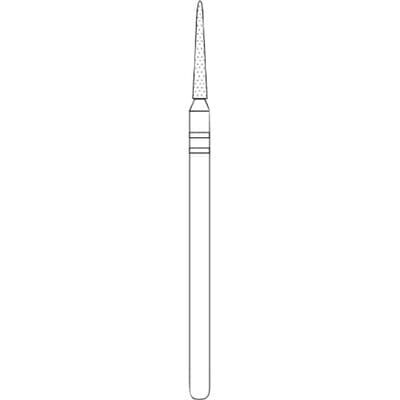 Two Striper TSZtech Diamond Bur, Laboratory Handpiece, Round-End Taper, X769.10ZM, ZM Grit, 0.7 mm Minor / 1.8 mm Major, 10 mm Abrasive Length, 1/Pk, 2012851 thumbnail 9