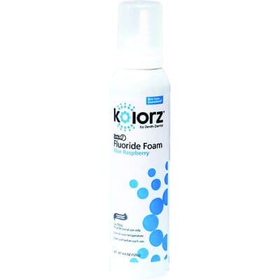 Kolorz Sixty-Second Fluoride Foam, Blue Raspberry, 1.23% APF, 4.4 oz Can, 766204 thumbnail 10