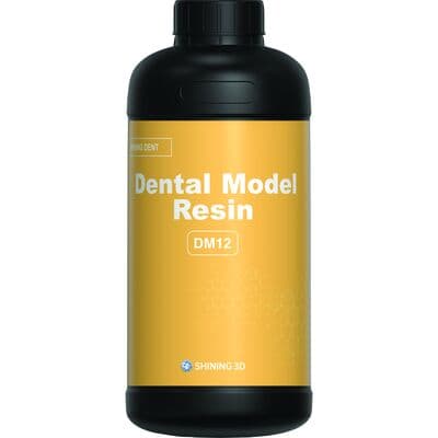 Shining 3D Dental Model Resin Yellow DM12, 1 kg Bottle thumbnail 3