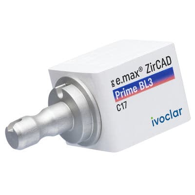 IPS e.max ZirCAD Prime CAD/CAM Zirconia Block, Size C17, Shade BL3, 3/Box thumbnail 6