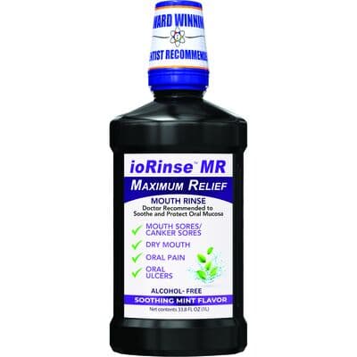 ioRinse MR Maximum Relief Oral Rinse, Soothing Mint, Alcohol-Free, 1 Liter (33.8 oz) Bottles, Case of 12 thumbnail 3