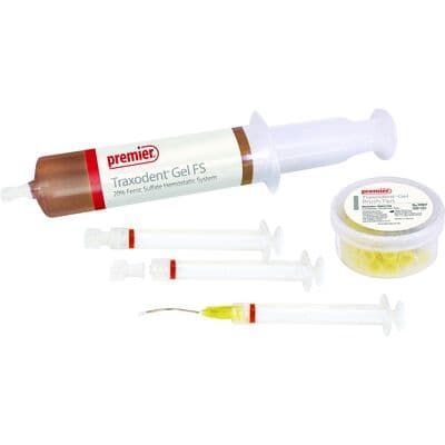 Traxodent Gel FS Starter Kit, 20% Ferric Sulfate Hemostatic System, 30 mL Bulk Syringe with 20 Brush Tips, 20 x 1.2 mL Syringes & Caps, Docking Port, 9007106 thumbnail 10