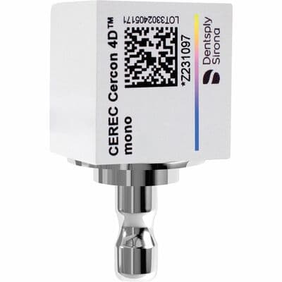 CEREC Cercon 4D Multidimensional Zirconia CAD/CAM Milling Block, Mono, Shade A4, 4/Box thumbnail 8