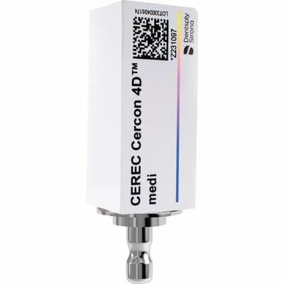CEREC Cercon 4D Multidimensional Zirconia CAD/CAM Block, Medi, Shade A3, 2/Box thumbnail 8