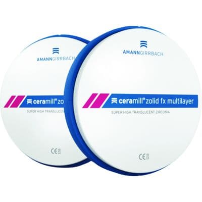 Ceramill Zolid FX ML Multilayer Zirconia Disc, Shade A2/A3, 98 x 16 mm, 1/Pkg thumbnail 12