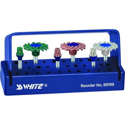 SS White Jazz Twist Intraoral Porcelain Polishing Kit, 6-Piece, 89199 thumbnail 3