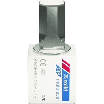 Zolid DRS Multilayer Zirconia CAD/CAM Blocks, Shade C2, C20 DR Mandrel, 3/Pkg thumbnail 3