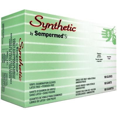 Sempermed SemperCare Synthetic Vinyl Exam Gloves, Powder Free, Non-Sterile, Smooth, Small, Clear, 100/Bx thumbnail 4