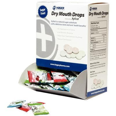 Miradent Xylitol Dry Mouth Drops, Assorted Flavors, Individually Wrapped, 156/Box, 630188 thumbnail 8