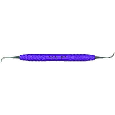 PDT Cruise Line Nebraska 128 Double-Ended Sickle Scaler, Anterior, Passionate Purple Resin Handle, 6.5" Long, R114 thumbnail 12