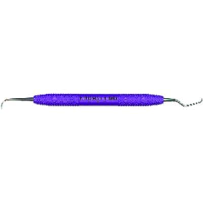 PDT Cruise Line Anterior Scaler Nebraska N128-L5 Mini, Double End, Purple Resin Handle, R093 thumbnail 10
