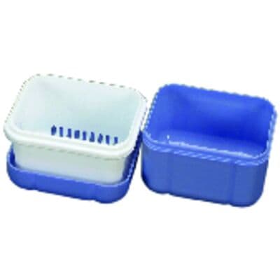 Plasdent Denture Carebath with Rinsing Basket, Hunny Purple, 12/Pkg thumbnail 3