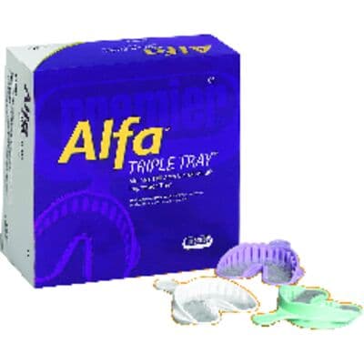 Alfa™ Triple Tray® Assorted Impression Trays, 5 Small / 14 Medium / 5 Large, 24/Box, 1006343 thumbnail 21