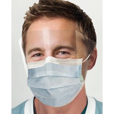 Isofluid FogFree Earloop Surgical Face Mask with Splash Visor, ASTM Level 1, Blue, 25/Box, GCIPWB thumbnail 20