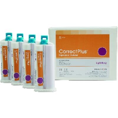 Correct Plus Hydrophilic VPS Impression Material, Light Body, Regular Set, Unflavored, 50 ml Cartridges, 4/Pk, Q34BA thumbnail 13