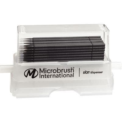 Microbrush X Extended Reach Applicators, Extra-Thin Bendable Tips, Black, 100/Pk with Dispenser, MPX thumbnail 11
