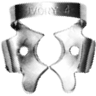 Ivory Stainless Steel Rubber Dam Clamp, #4, Winged Molar, 50057324 thumbnail 13