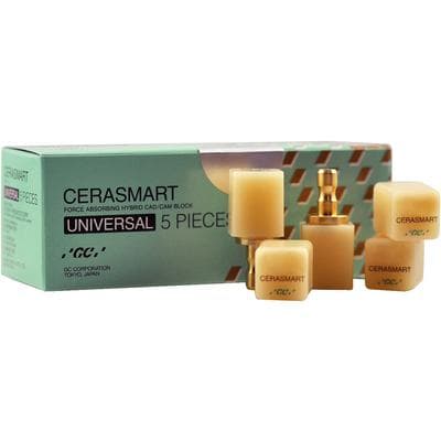 CERASMART Universal Force Absorbing Hybrid Nano Ceramic CAD/CAM Block, Size 14, Shade B1, High Translucency, Universal Mandrel, 5/Pkg, 008668 thumbnail 8