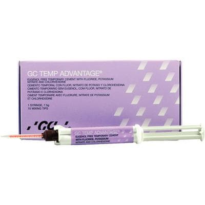 GC Temp Advantage Eugenol-Free Zinc Oxide Temporary Cement, Starter Package, 7.5 g Automix Syringe with 15 Mixing Tips, 136505 thumbnail 25