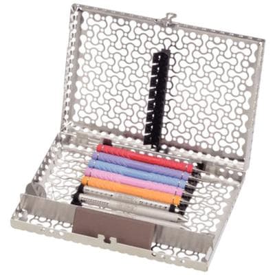 Hu-Friedy IMS Infinity Series Cassette, 8-Instrument, Small, Black, Stainless Steel with Silicone Rails, 8" x 1.25" x 5.5", IMN5087 thumbnail 6