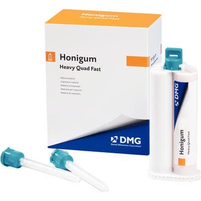 Honigum Automix VPS Impression Material, Heavy Body, QuadFast Fast Set, 50 ml Cartridges, Teal/Honey, 4/Pk, 999838 thumbnail 14