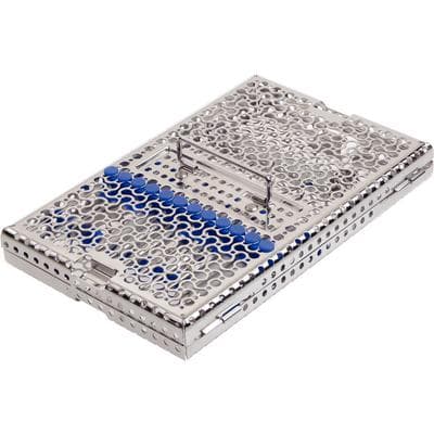 Hu-Friedy IMS Infinity Series Container Cassette, 12 Instruments, 10.5" x 6.9" x 1.3", Blue, Stainless Steel, IMECC128 / 439258 thumbnail 2
