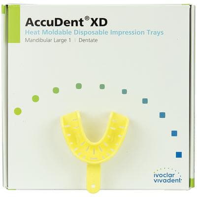 AccuDent XD Dentate Impression Tray #1, Lower Large, Perforated, Disposable, 12/Box, 673704 thumbnail 8