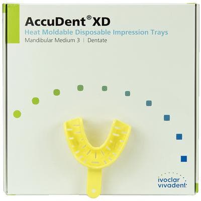 AccuDent XD Dentate Impression Trays #3, Lower Medium, Disposable, 12/Pack, 673706 thumbnail 9