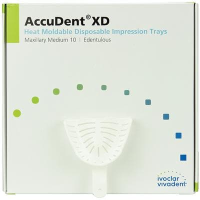 AccuDent XD Edentulous Impression Tray #10, Upper Medium, Disposable, 12/Box, 673713 thumbnail 10
