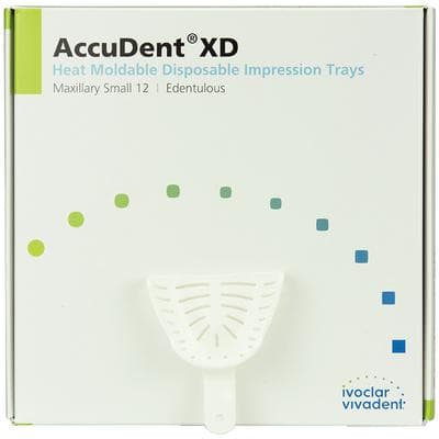 AccuDent XD Edentulous Impression Trays, #12, Upper Small, Disposable, 12/Pk, 673715 thumbnail 10
