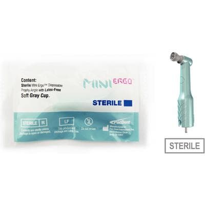 Pac-Dent Mini Ergo Sterile Disposable Contra Prophy Angles, Soft Cup, Gray, 500/Box, S163-500 thumbnail 8