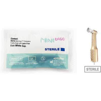 Pac-Dent Mini Ergo Sterile Disposable Prophy Angle, Contra Angle, White Firm Webbed Cup, 500/Box, S164-500 thumbnail 7